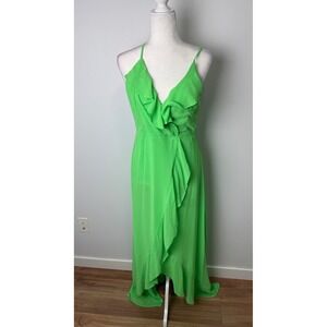 bohemian rust bridesmaid dress Green A-line V-neck Chiffon Bridesmaid Dresses, MBD148 main image 1
